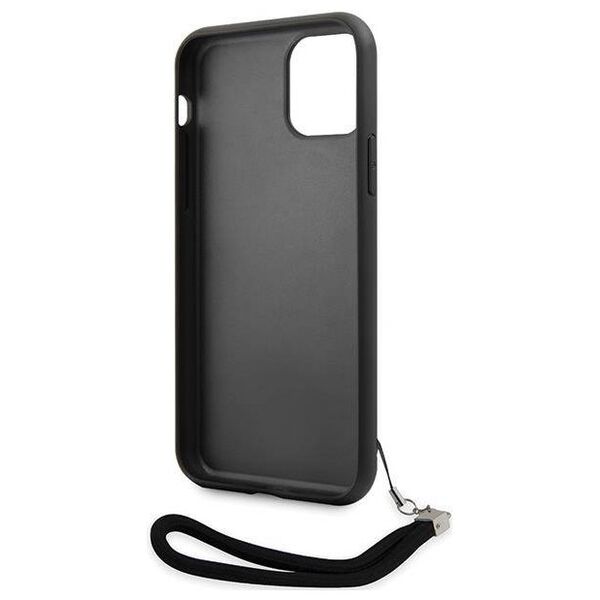 Original Case IPHONE 11 Karl Lagerfeld Hardcase Sequins Cord (KLHCN61PSQRKS) silver 3666339128029