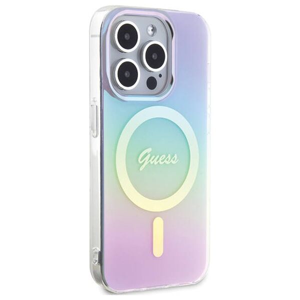 Original Case APPLE IPHONE 15 PRO MAX Guess Hardcase IML Iridescent MagSafe (GUHMP15XHITSU) purple 3666339154813