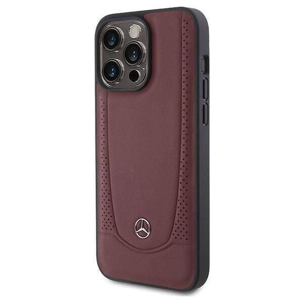 Case APPLE IPHONE 15 PRO Mercedes Leather Urban Line (MEHCP15LARMRE) red 3666339171834