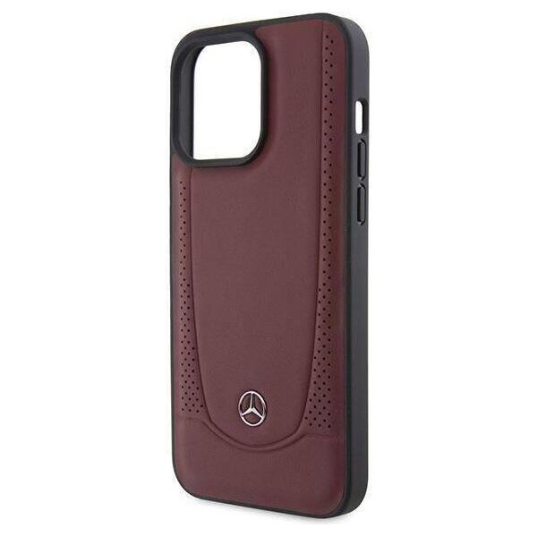 Case APPLE IPHONE 15 PRO Mercedes Leather Urban Line (MEHCP15LARMRE) red 3666339171834