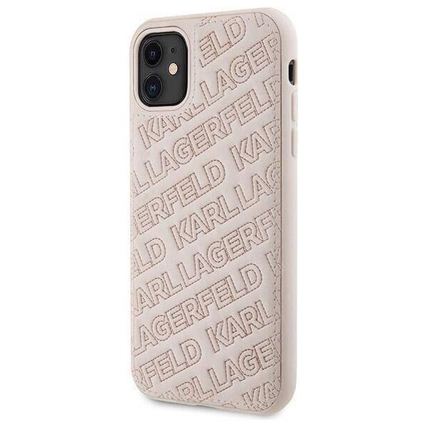 Original Case IPHONE 11 / XR Karl Lagerfeld Hardcase Quilted K Pattern (KLHCN61PQKPMP) pink 3666339165079