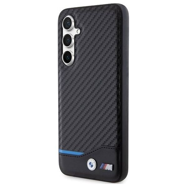 Original Case SAMSUNG GALAXY S23 FE BMW Leather Carbon (BMHCS23FE22NBCK) black 3666339218560