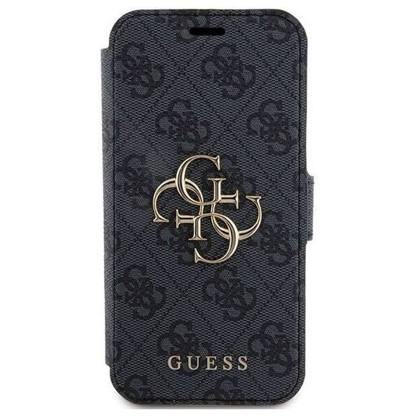 Original Case APPLE IPHONE 15 PRO Guess Book 4G Metal Gold Logo (GUBKP15L4GMGGR) gray 3666339194406