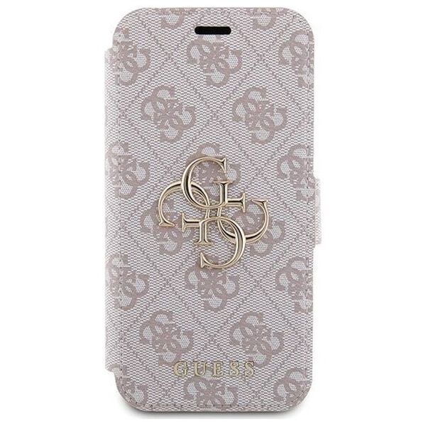 Original Case APPLE IPHONE 15 PRO Guess Book 4G Metal Gold Logo (GUBKP15L4GMGPI) pink 3666339194529