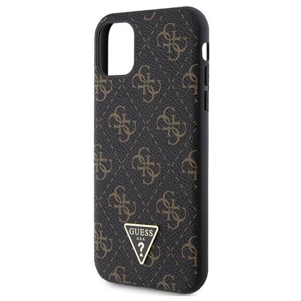Original Case IPHONE 11 Guess Hardcase 4G Triangle Metal Logo (GUHCN61PG4GPK) black 3666339225667