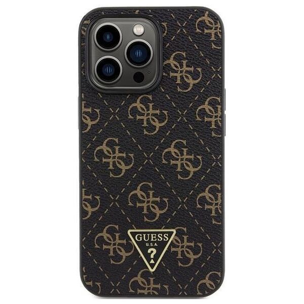 Original Case IPHONE 13 PRO MAX Guess Hardcase 4G Triangle Metal Logo (GUHCP13XPG4GPK) black 3666339225711