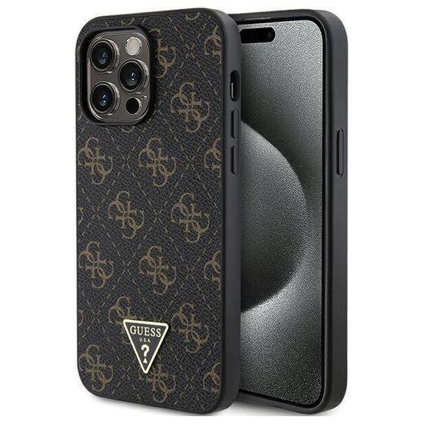 Original Case IPHONE 14 PRO MAX Guess Hardcase 4G Triangle Metal Logo (GUHCP14XPG4GPK) black 3666339225759