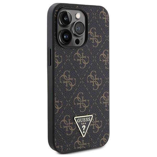 Original Case IPHONE 14 PRO MAX Guess Hardcase 4G Triangle Metal Logo (GUHCP14XPG4GPK) black 3666339225759