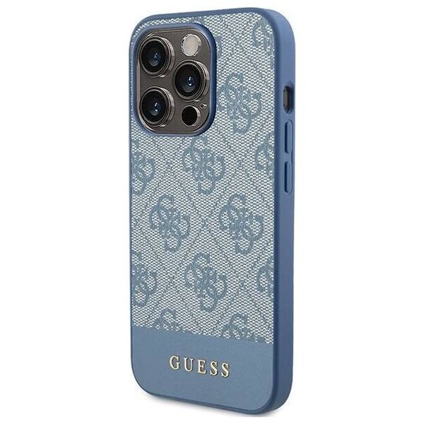 Original Case APPLE IPHONE 15 PRO Guess Hardcase 4G Stripe Collection (GUHCP15LG4GLBL) blue 3666339209896