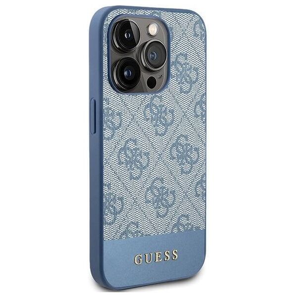 Original Case APPLE IPHONE 15 PRO Guess Hardcase 4G Stripe Collection (GUHCP15LG4GLBL) blue 3666339209896