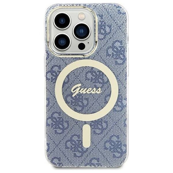 Original Case APPLE IPHONE 15 PRO MAX Guess Hardcase IML 4G MagSafe (GUHMP15XH4STB) blue 3666339194659
