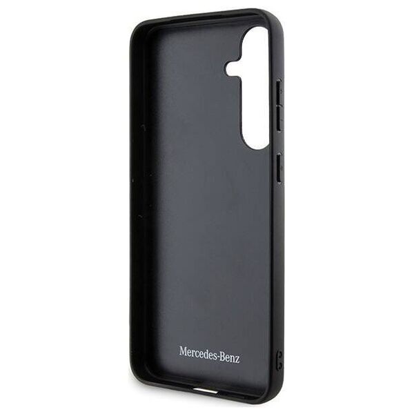 Original Case SAMSUNG GALAXY S24 Mercedes Hardcase Leather Curved Stitches (MEHCS24S23RBCSK) black 3666339240974