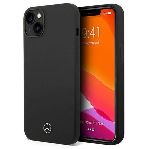 Case IPHONE 14 PLUS Mercedes Hardcase Silicone Magsafe black 3666339083649