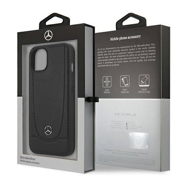 Case IPHONE 14 PLUS Mercedes Leather Urban Line (MEHCP14MARMBK) black 3666339082673