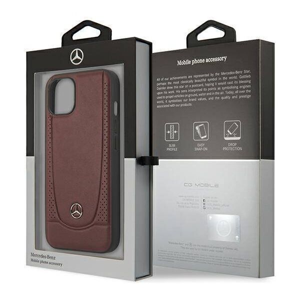 Case IPHONE 14 PLUS Mercedes Leather Urban Line (MEHCP14MARMRE) red 3666339082758