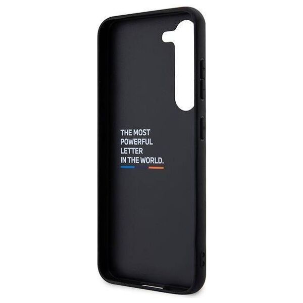 Original Case SAMSUNG GALAXY S23+ BMW Leather Carbon (BMHCS23M22NBCK) black 3666339114589