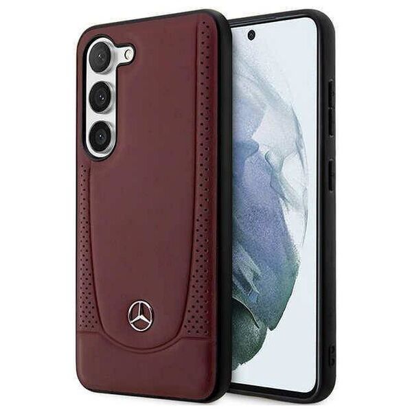 Case SAMSUNG GALAXY S23+ Mercedes Leather Urban Line (MEHCS23MARMRE) maroon 3666339113438
