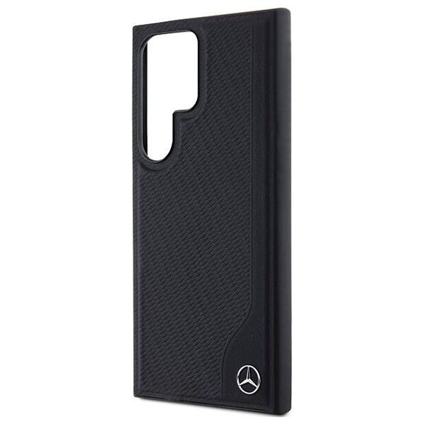 Original Case SAMSUNG GALAXY S24 ULTRA Mercedes Hardcase Leather Debossed Line MagSafe (MEHMS24L23RBGVK) black 3666339240967