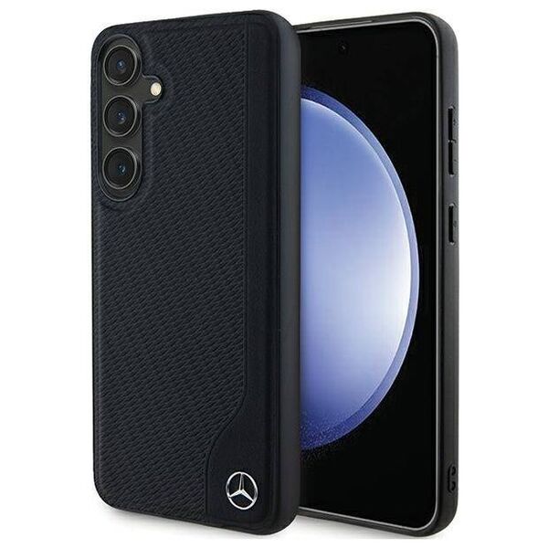 Original Case SAMSUNG GALAXY S24+ Mercedes Hardcase Leather Debossed Line MagSafe (MEHMS24M23RBGVK) black 3666339240950