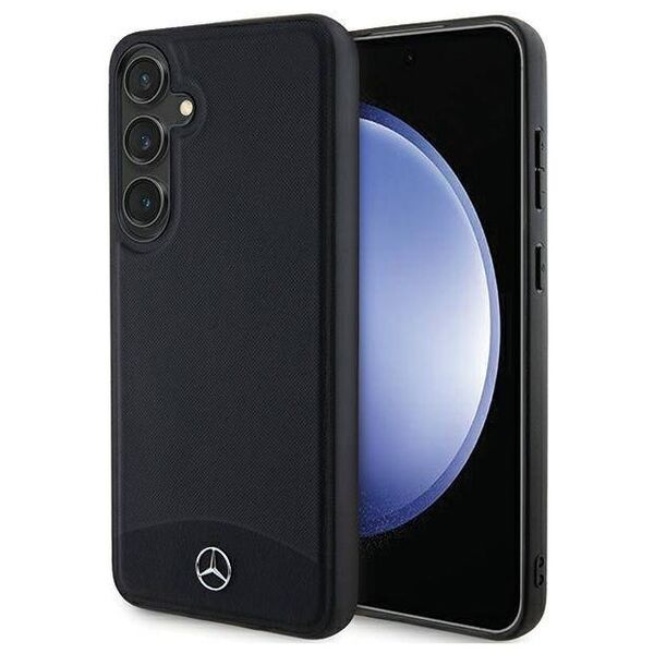 Original Case SAMSUNG GALAXY S24 Mercedes Hardcase Leather Textured & Plain MagSafe (MEHMS24S23RBARK) black 3666339241001
