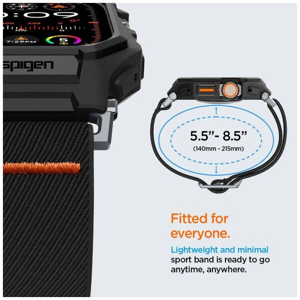 Case APPLE WATCH ULTRA (49MM) Spigen Lite Fit ”Pro” Matte black 8809896754125