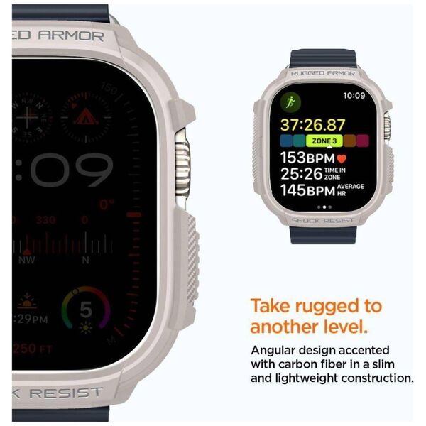 Case APPLE WATCH ULTRA 1 / 2 (49MM) Spigen Rugged Armor beige 8809971222600