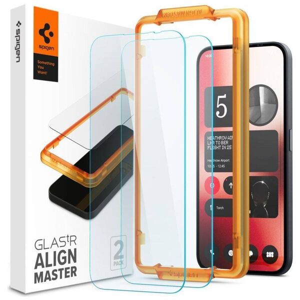 Tempered Glass NOTHING PHONE 2A Spigen ALM Glas.tr 2-pack Clear 8809971226301