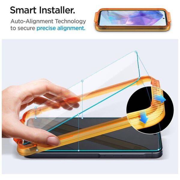 Tempered Glass SAMSUNG GALAXY A55 5G Spigen ALM Glas.tr 2-pack Clear 8809971227070