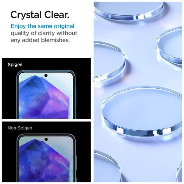 Tempered Glass SAMSUNG GALAXY A55 5G Spigen ALM Glas.tr 2-pack Clear 8809971227070