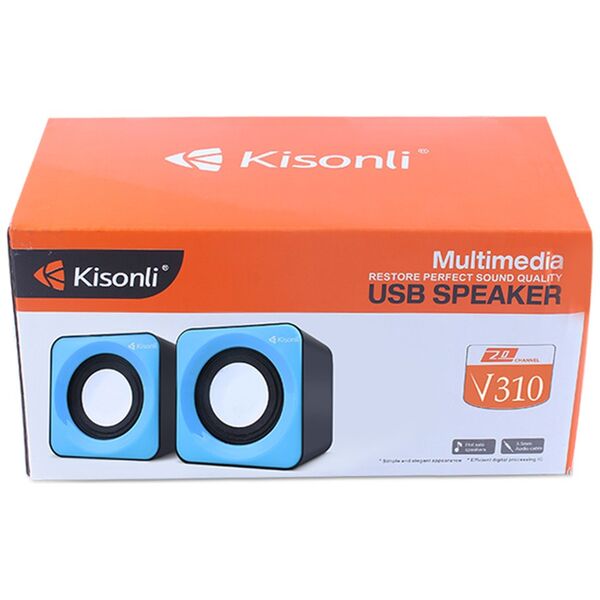 Ηχεία, Kisonli, V310, 2x0.5W, USB, Διαφορετικά χρώματα - 22088 έως 12 άτοκες Δόσεις