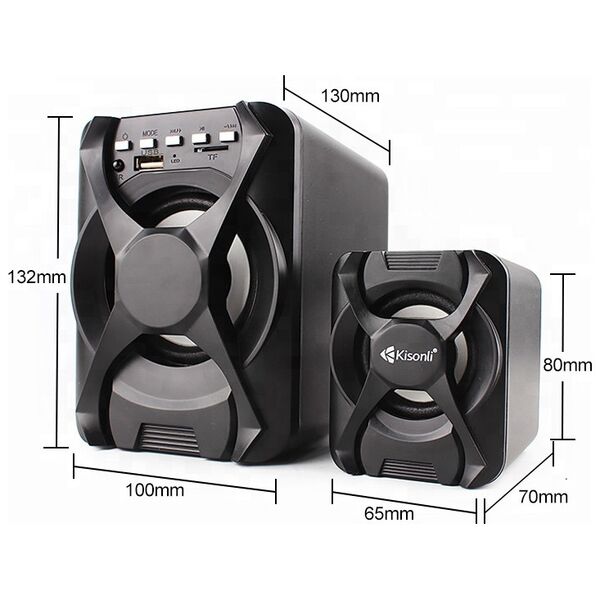 Ηχεία  Kisonli U-2500BT, Bluetooth, 5W+3Wx2 USB, Μαυρο - 22115 έως 12 άτοκες Δόσεις