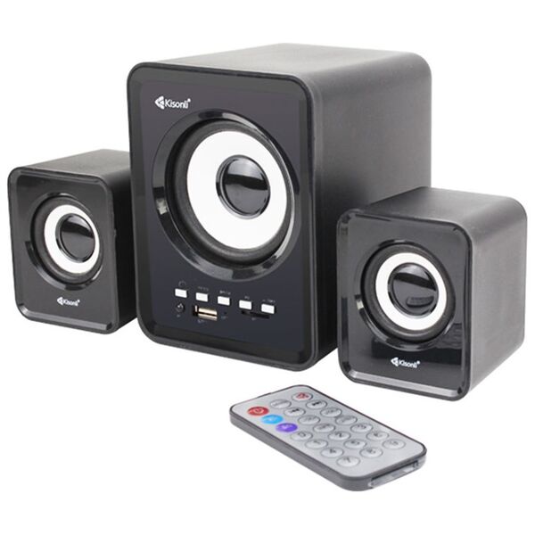 Ηχεία Kisonli U-2800BT, Bluetooth, 5W+2x3W, USB, Μαυρο - 22151 έως 12 άτοκες Δόσεις