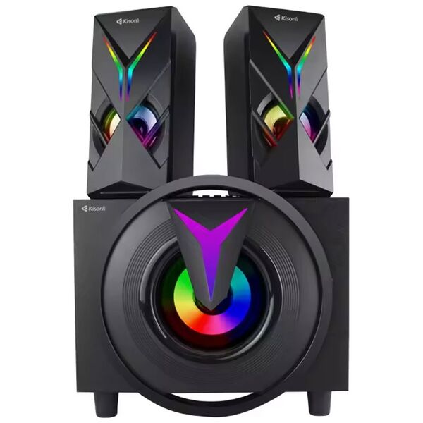 Ηχεία Kisonli TM-1000U, Bluetooth, USB, AUX, SD, FM, 8W+2x4W, Μαυρο - 22220 έως 12 άτοκες Δόσεις