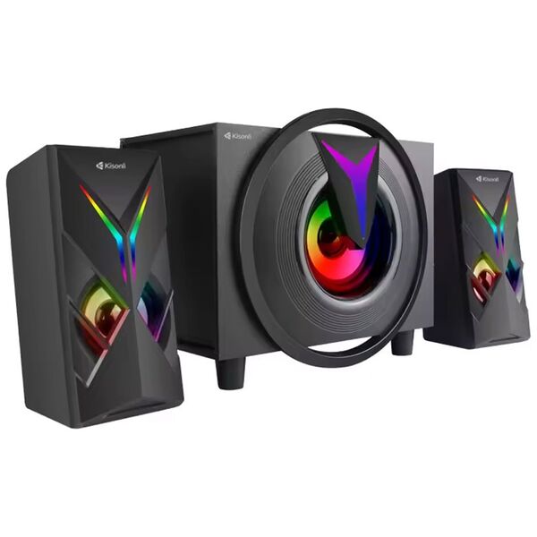 Ηχεία Kisonli TM-1000U, Bluetooth, USB, AUX, SD, FM, 8W+2x4W, Μαυρο - 22220 έως 12 άτοκες Δόσεις