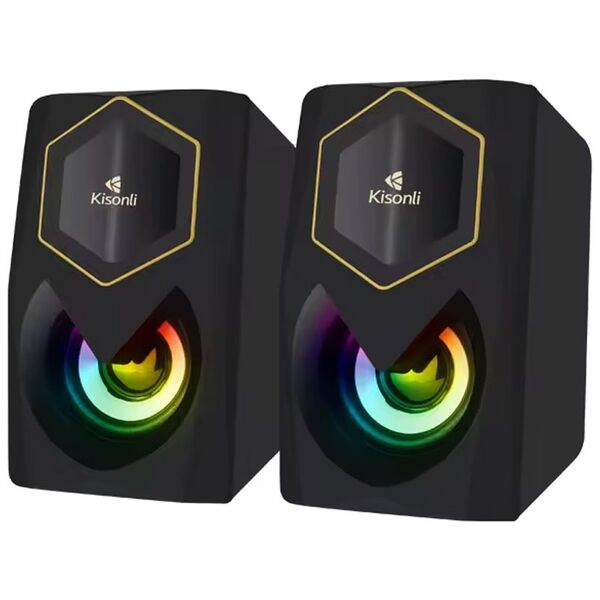 Ηχεία Kisonli L-1020, AUX, 2x3W, Μαυρο - 22239 έως 12 άτοκες Δόσεις
