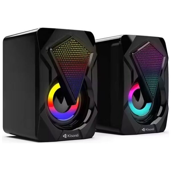 Ηχεία Kisonli L-9090, AUX, 2x3W, Μαυρο - 22241 έως 12 άτοκες Δόσεις