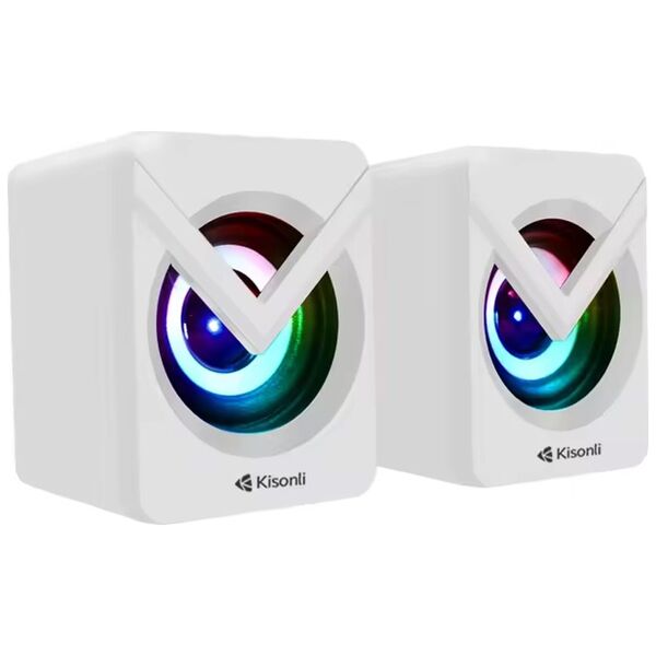 Ηχεία Kisonli L-1040, AUX, 2x2.5W, Λευκο - 22245 έως 12 άτοκες Δόσεις