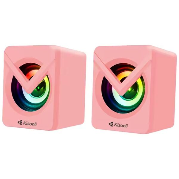 Ηχεία Kisonli L-1040, AUX, 2x2.5W, Ροζ - 22246 έως 12 άτοκες Δόσεις