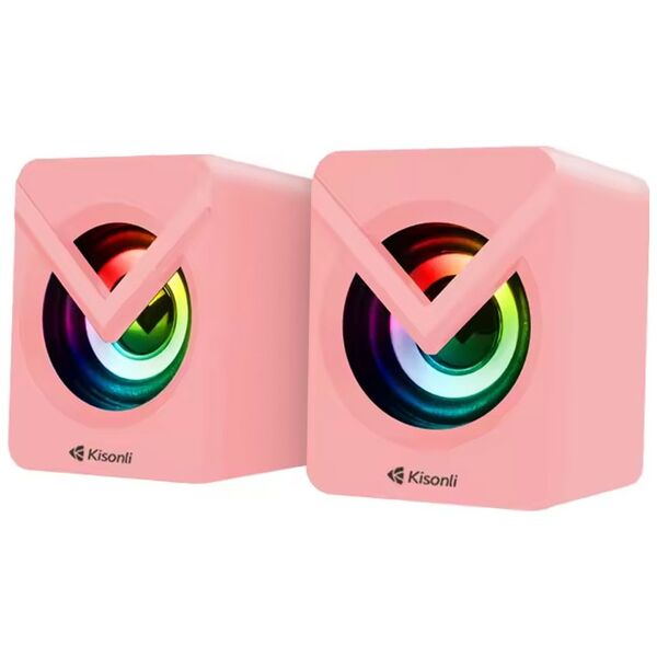 Ηχεία Kisonli L-1040, AUX, 2x2.5W, Ροζ - 22246 έως 12 άτοκες Δόσεις