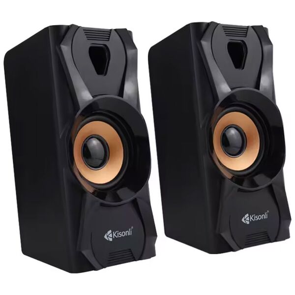 Ηχεία Kisonli U-9003, AUX, 2x3W, Μαυρο - 22252 έως 12 άτοκες Δόσεις