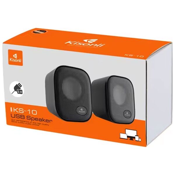 Ηχεία Kisonli KS-10, AUX, 2x3W, Μαυρο - 22253 έως 12 άτοκες Δόσεις