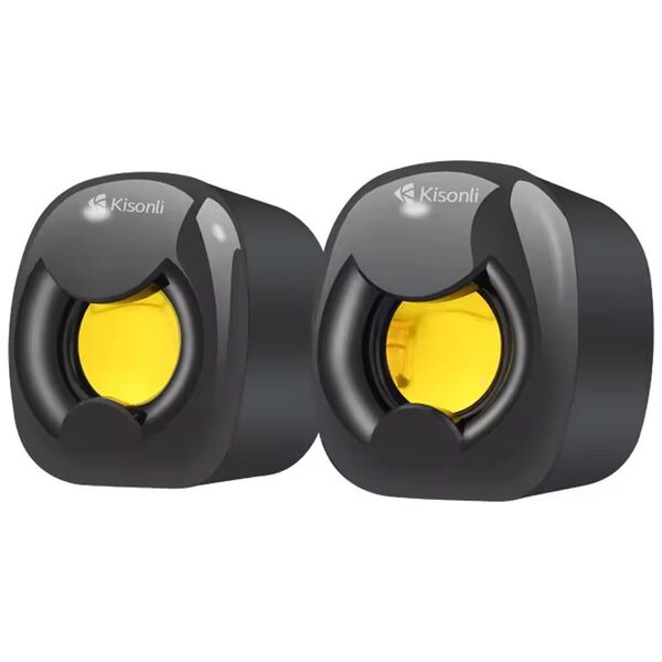 Ηχεία Kisonli A-202, AUX, 2x3W, Μαυρο - 22254 έως 12 άτοκες Δόσεις