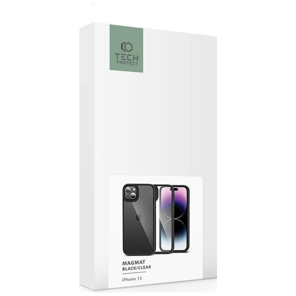 Case APPLE IPHONE 15 Tech-Protect Magmat transparent black 9319456604313