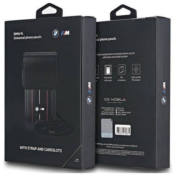 Bag BMW Wallet Bag Carbon Red Stripes (BMPSP15XMSCAKR) black 3666339239688