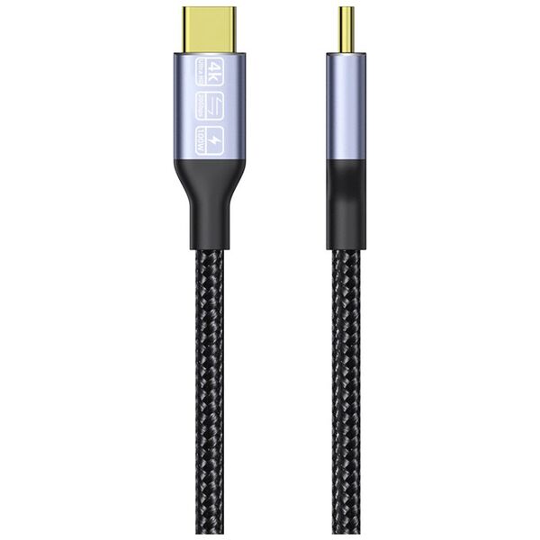 Kαλώδιο DeTech, Type-C - Type-C, 100W, 4K, 20GB/s, PD, 2.0m, Μαυρο - 18383 έως 12 άτοκες Δόσεις