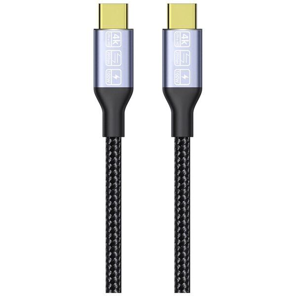 Kαλώδιο DeTech, Type-C - Type-C, 100W, 4K, 20GB/s, PD, 2.0m, Μαυρο - 18383 έως 12 άτοκες Δόσεις