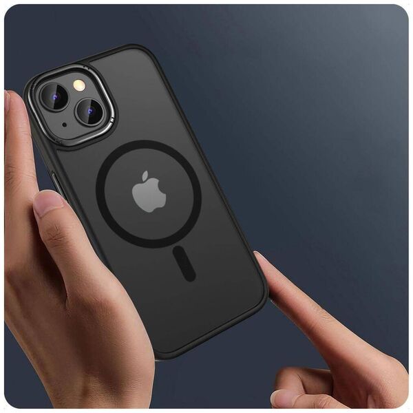 Case APPLE IPHONE 15 Tech-Protect Magmat "2" MagSafe Matte black 5906302307944