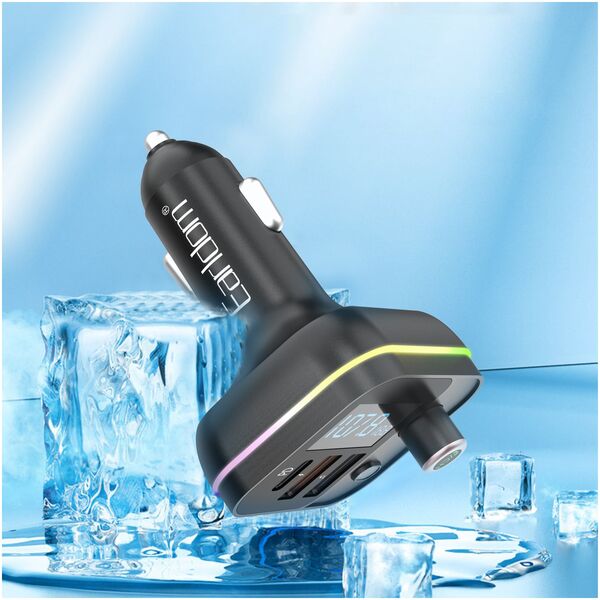 Μεταδότης FM Earldom ЕТ-M87, Bluetooth, USB, Type-C, PD, 3.1A, Μαυρο - 17770 έως 12 άτοκες Δόσεις
