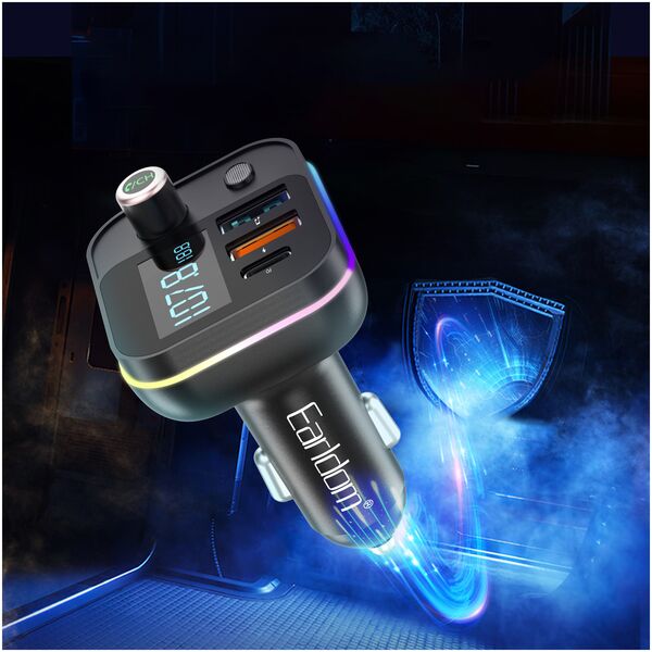 Μεταδότης FM Earldom ЕТ-M87, Bluetooth, USB, Type-C, PD, 3.1A, Μαυρο - 17770 έως 12 άτοκες Δόσεις