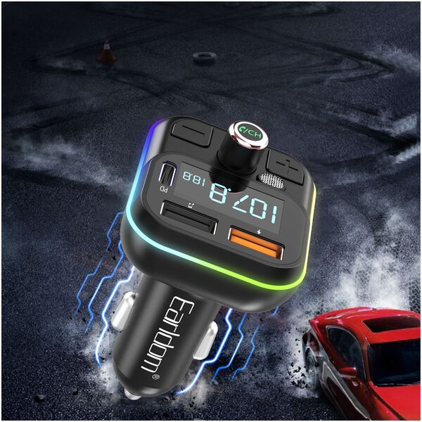 Μεταδότης FM Earldom ЕТ-M86, Bluetooth, USB, Type-C, PD, 3.1A, Μαυρο - 17771 έως 12 άτοκες Δόσεις